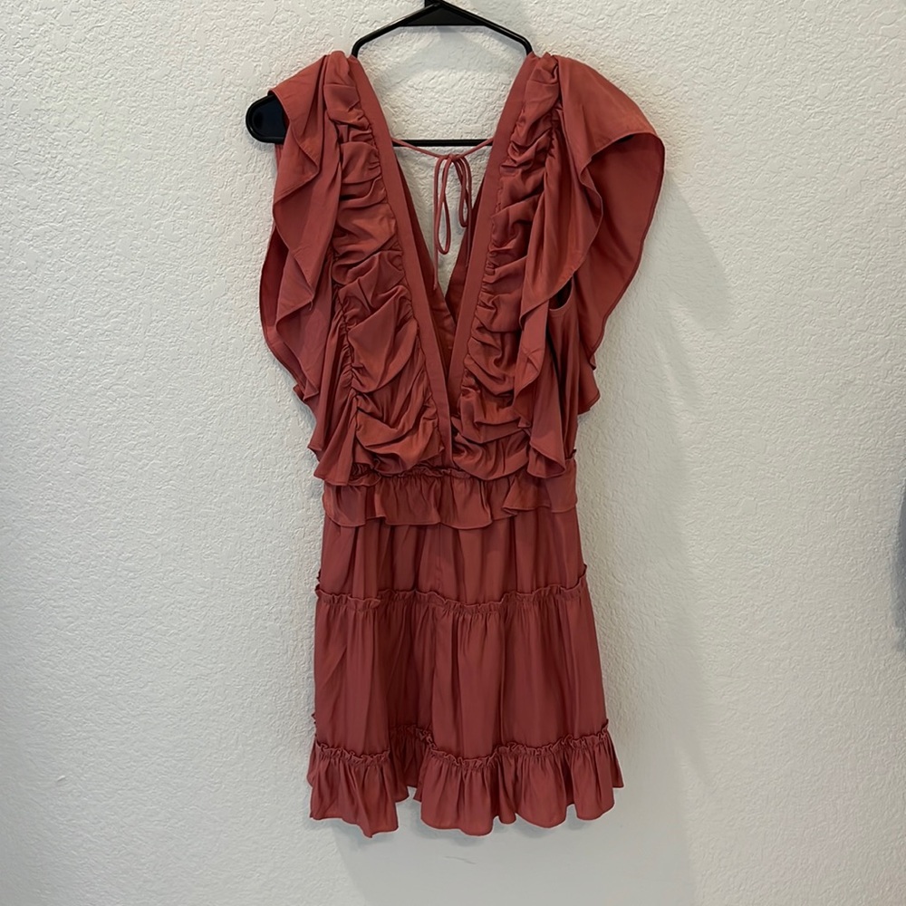 NWT, Ruffled Pink Dress